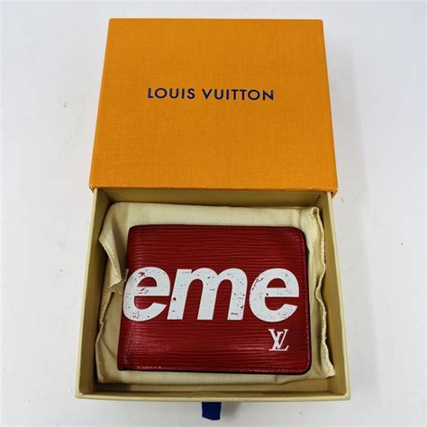 louis vuitton x supreme slender wallet epi stores